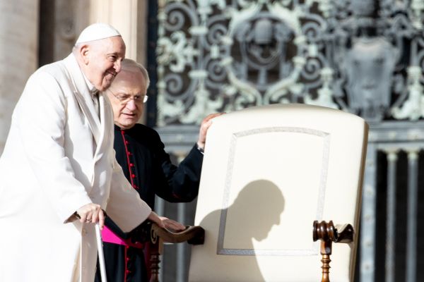 Pope Francis' General Audience in St. Peter's Square on March 29, 2023. Daniel Ibanez/CNA