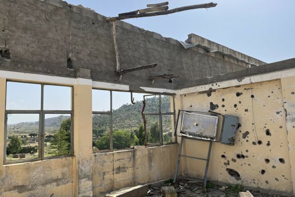 A destroyed school building in Tigray, Ethiopia. Copyright Mary’s Meals