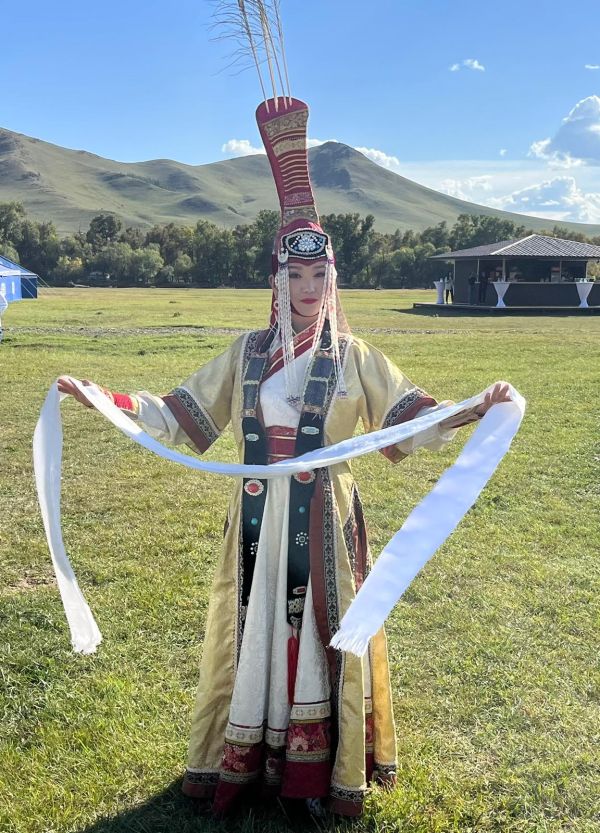 Cardinals, visiting Catholics, and the Vatican press corps were invited to experience Mongolian culture at a “Besreg Naadam” festival 24 miles outside the capital city of Ulaanbaatar on Sept. 1, 2023. The festival was filled with traditional Mongolian dancing, a wrestling tournament, musical performances, an archery competition, and a daring equestrian acrobatics show. Credit: Courtney Mares/CNA