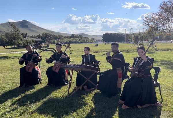 Cardinals, visiting Catholics, and the Vatican press corps were invited to experience Mongolian culture at a “Besreg Naadam” festival 24 miles outside the capital city of Ulaanbaatar on Sept. 1, 2023. The festival was filled with traditional Mongolian dancing, a wrestling tournament, musical performances, an archery competition, and a daring equestrian acrobatics show. Credit: Courtney Mares/CNA