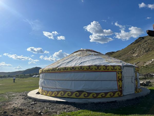 Cardinals, visiting Catholics, and the Vatican press corps were invited to experience Mongolian culture at a “Besreg Naadam” festival 24 miles outside the capital city of Ulaanbaatar on Sept. 1, 2023. The festival was filled with traditional Mongolian dancing, a wrestling tournament, musical performances, an archery competition, and a daring equestrian acrobatics show. Credit: Courtney Mares/CNA