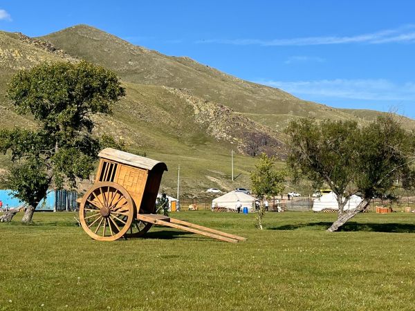 Cardinals, visiting Catholics, and the Vatican press corps were invited to experience Mongolian culture at a “Besreg Naadam” festival 24 miles outside the capital city of Ulaanbaatar on Sept. 1, 2023. The festival was filled with traditional Mongolian dancing, a wrestling tournament, musical performances, an archery competition, and a daring equestrian acrobatics show. Credit: Courtney Mares/CNA