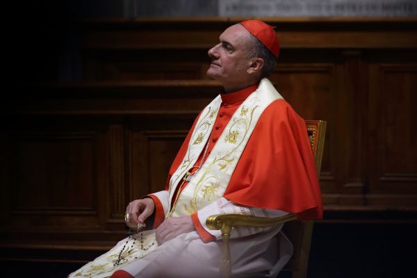 Cardinal Mauro Gambetti praying the Holy Rosary inside Saint Peter’s Basilica on Wednesday evening. Credit: © Evandro Inetti/EWTN News/Vatican Pool