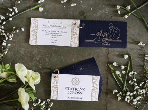 The Stations of Cross cards from Theology of Home. Credit: Theology of Home