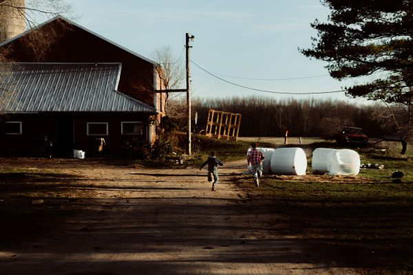 Dan and Whitney Belprez of Two Sparrows Farms in Michigan are raising their four children on the farm, where the couple said they are grateful for the ups and downs they experience. Credit: Photo courtesy of the Diocese of Lansing