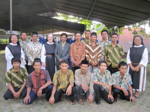 Mother Martha Driscoll (fourth from left) said she has “Muslim spiritual sons, who are still Muslims but they come to the monastery. ... A number of Muslim figures have come just to pray and to spend the night. Not to have formal discussions — just to be friends.” Credit: Monastery of Gedono