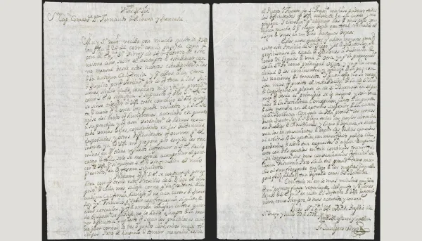 A two-page letter from 1776 written by St. Junípero Serra failed to sell at a New York auction on Sept. 26, 2024, after the auction house declined a $70,000 offer, having expected to fetch around $100,000. Credit: Courtesy of Robert A. Siegel Auction Galleries