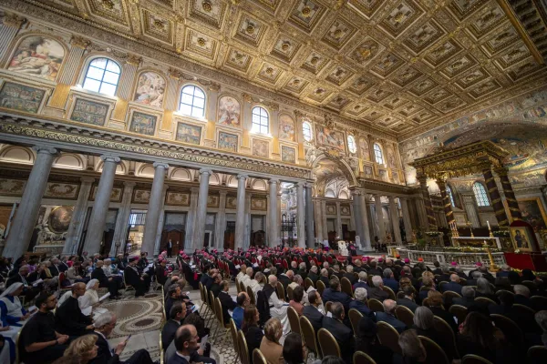 The Basilica of St. Mary Major — Rome’s largest Marian basilica — was filled with bishops, cardinals, priests, religious sisters, diplomats and laypeople — on Oct. 6, 2024, for a special Rosary prayer for peace.
