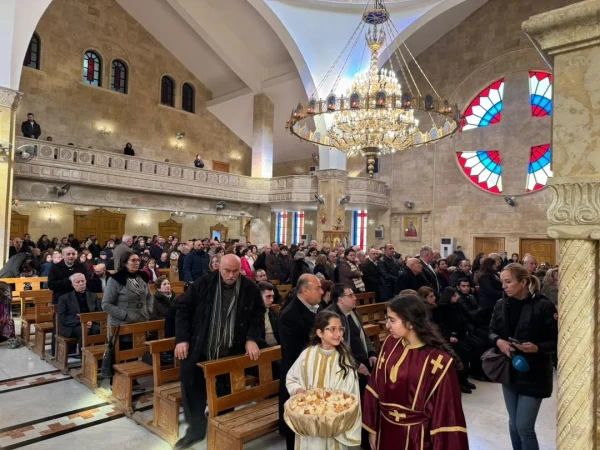 Holy Mass in Saint Elias Greek Orthodox Church, Damascus, on Dec. 15, 2024. Credit: Lama Ghosn/ACI MENA