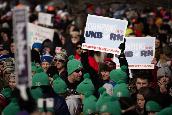Pro-life advocates gather for the March for Life in Washington, D.C., on Jan. 24, 2025. Credit: Migi Farara/EWTN
