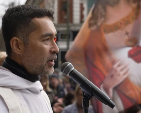 Father Antonio Maria Diez de Medina, CFR, has encouraged an active interest in Eucharistic processions in Ireland. Credit: EWTN Ireland