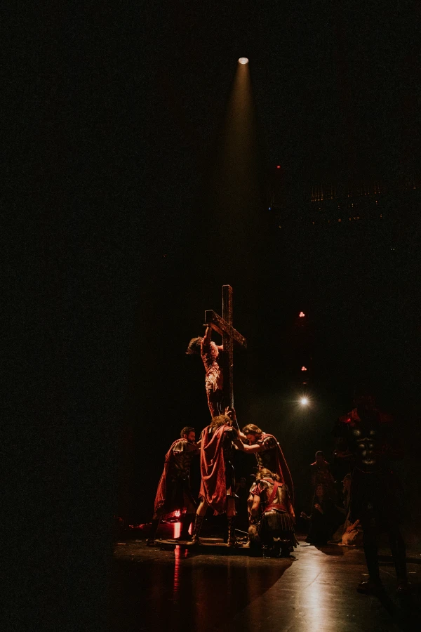 "The Thorn" is a live-action theatrical performance depicting Jesus' life, death, and resurrection that features a cast of more than 40 performers, including aerialists, dancers, actors, and musicians, and combines choreography, music, and state-of-the-art visuals to create an experience that immerses the audience in the story of Jesus. Credit: The Thorn