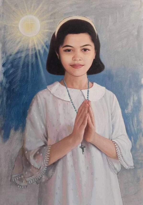 The official portrait of Servant of God Niña Ruiz-Abad. Credit: Catholic Bishops Conference of the Philippines