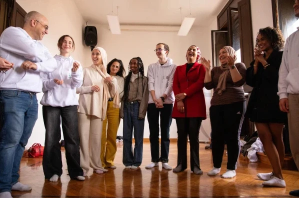 Professor Elitzur Bar-Asher Siegal (at left) of the Hebrew University of Jerusalem leads the "Middle Meets" project. Credit: Scholas Occurrentes