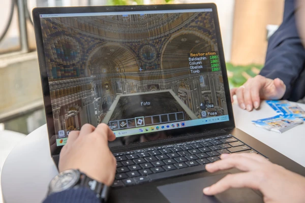 “Peter Is Here: AI for Cultural Heritage” is part of the broader project “St. Peter’s Basilica: AI-Enhanced Experience,” the result of a collaboration between the Fabric of St. Peter, Microsoft, and Iconem, a company specializing in the digital preservation of cultural heritage. Credit: Daniel Ibañez/CNA