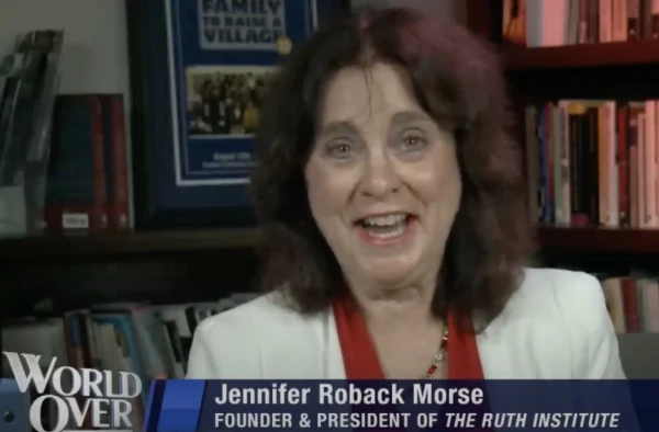Ruth Institute President Jennifer Roback Morse speaks on "The World Over with Raymond Arroyo" on June 13, 2019. Credit: "The World Over with Raymond Arroyo/EWTN News screenshot