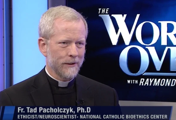 Father Tadeusz Pacholczyk is a senior ethicist at the National Catholic Bioethics Center. Credit: "The World Over with Raymond Arroyo"/EWTN News screenshot