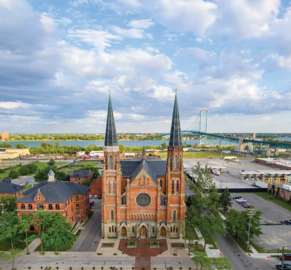 The Basilica of Sainte Anne de Détroit is seen in an undated photograph. Credit: StAnneDeDetroit