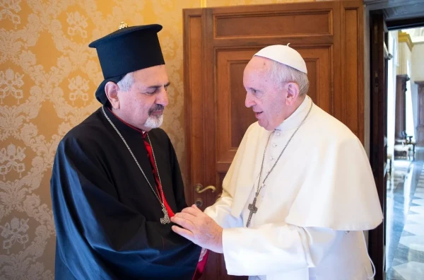 Pope Francis meets Patriarch Ignatius Joseph III Younan at the Vatican. Credit: Syriac Catholic Patriarchate