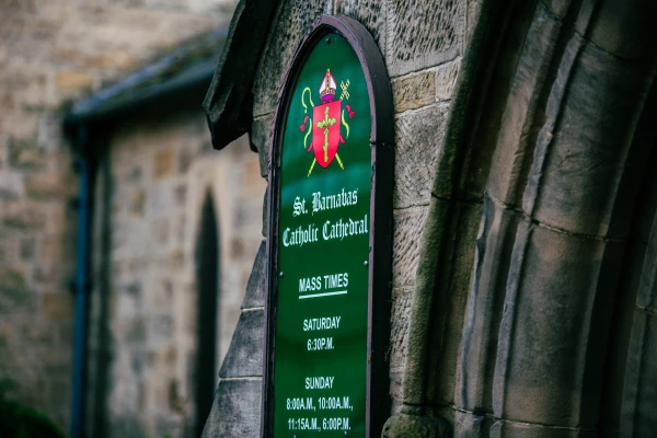 The entrance to St. Barnabas Cathedral in Nottingham from Derby Road. Credit: Diocese of Nottingham/Luke Potter