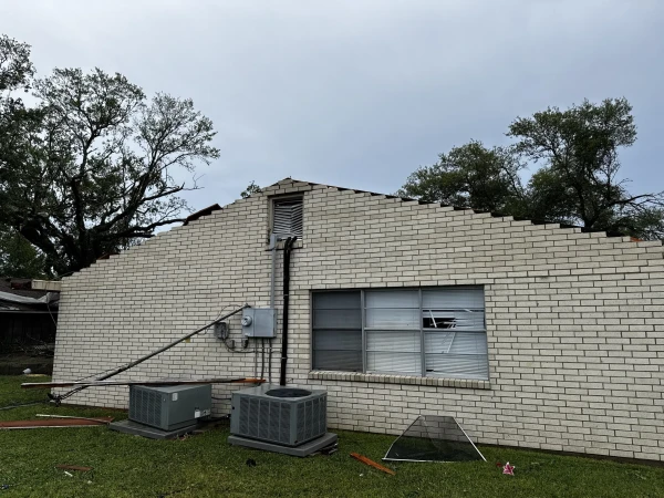 The parish is currently waiting on structural engineers to assess the full damage to the property. Credit: Courtesy of Debbie LaFleur