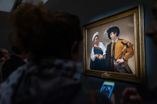 The exhibition is divided into four sections, covering his entire artistic life, spanning approximately 15 years. Credit: Daniel Ibañez/EWTN News