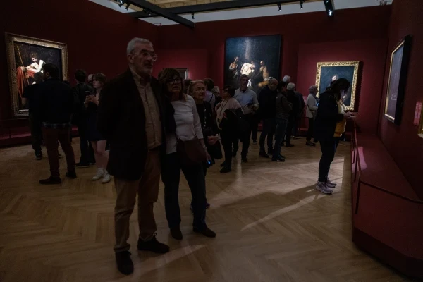 “The Scourging” at the back of the Palazzo Barberini gallery. Credit: Daniel Iabñez/EWTN News