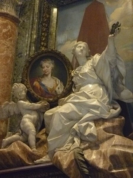 The Maria Clementina Sobieska Memorial in St. Peter’s Basilica at the Vatican. Credit: Kim Traynor, CC BY-SA 3.0, via Wikimedia Commons