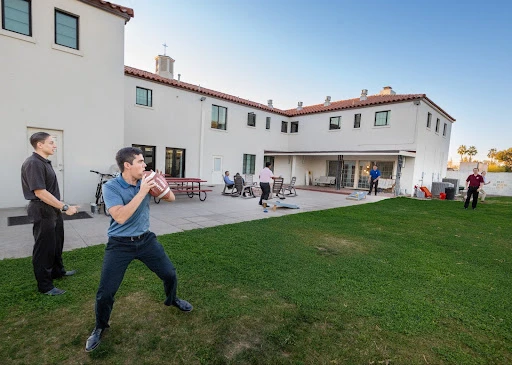 Seminarians live active lives, balancing prayer, studies, fraternity, and exercise. The Nazareth House provides seminarians with a healthy space to recreate, pray, cook, and share meals together. Credit: Mike McCleary/University of Mary