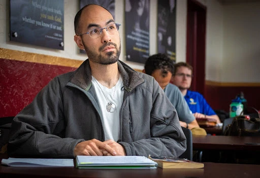 Seminarians study philosophy and Catholic studies at Mary College at ASU, located in the Old St. Mary’s Church building in Tempe, Arizona. Credit: Mike McCleary/University of Mary