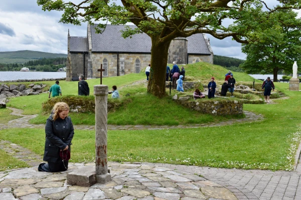 Pilgrims remain on the island for two nights, arriving around noon on the first day and departing the morning of the third day. Fasting begins at midnight prior to arrival and lasts until midnight on the third day, when the person has returned home. Credit: Lough Derg