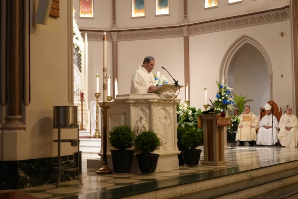Monsignor Salvatore A. Criscuolo delivers the homily at the 31st annual Blue Mass on Tuesday, May 6, 2025. Credit: Madalaine Elhabbal/CNA