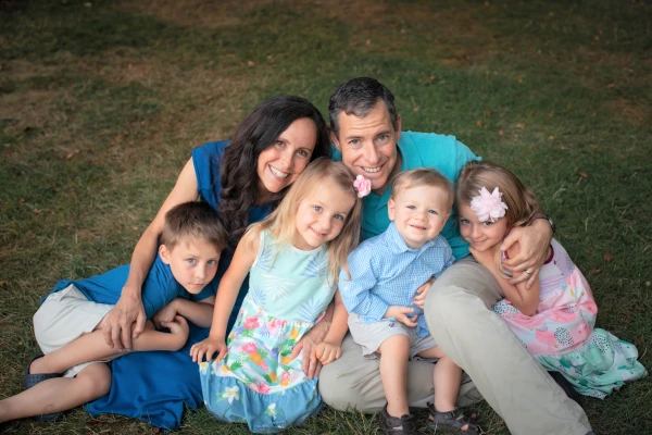 Kimberly Henkel, founder of Springs of Love ministry, with her husband, Greg, and their children. Credit: Henkel family