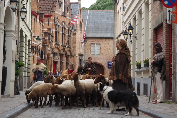 Approximately 200 different animals participate in the Holy Blood Procession. May 28, 2025. Credit: Thomas P. Reiter