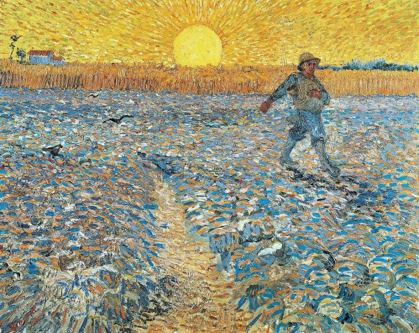 Vincent Van Gogh's "The Sower at Sunset." Credit: Public domain