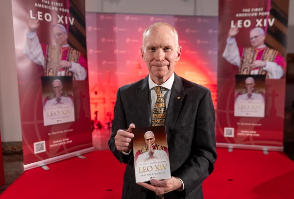 “Leo XIV: Portrait of the First American Pope,” written by Matthew Bunson, vice president and editorial director at EWTN News. Credit: Daniel Ibáñez/CNA