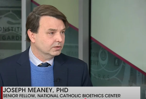 National Catholic Bioethics Center senior fellow Joseph Meaney hopes the administration will impose regulations on the abortion pill mifepristone. Credit: EWTN News/screenshot