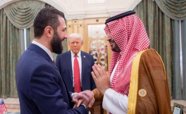 Meetings took place this week between the head of the transitional phase in Syria, Ahmed al-Sharaa, and U.S. President Donald Trump in the presence of the Saudi Crown Prince, Prince Mohammed bin Salman in Riyadh. Credit: Syrian Arab Republic Presidency Facebook page