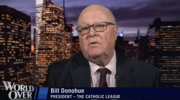 “What Trump did was silly, but it was hardly an expression of bigotry,” said Bill Donohue, president of the Catholic League for Religious and Civil Rights. Credit: "The World Over with Raymond Arroyo"/Screenshot