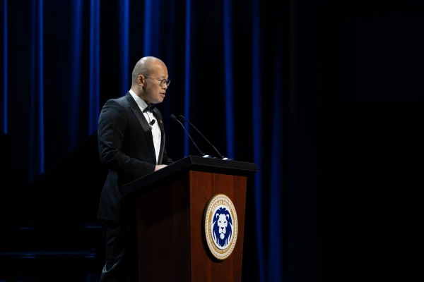 Sebastien Lai accepted the award on his father’s behalf. Credit: Photo courtesy of Christine Czernejewski