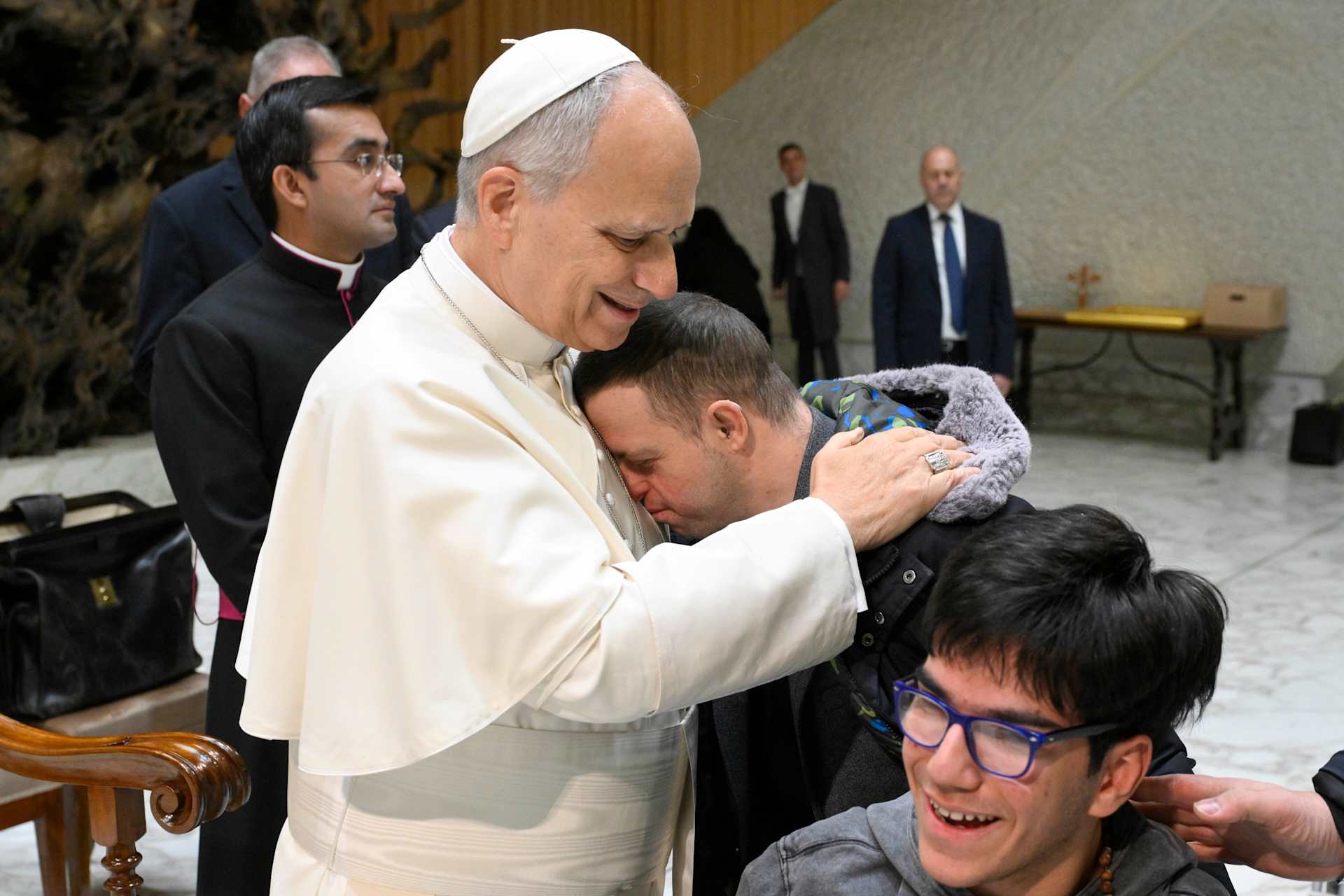 Pope Leo XIV gives the first general audience of 2026 in the Vatican’s Paul VI Hall on Jan. 7, 2026. | Credit: Vatican Media