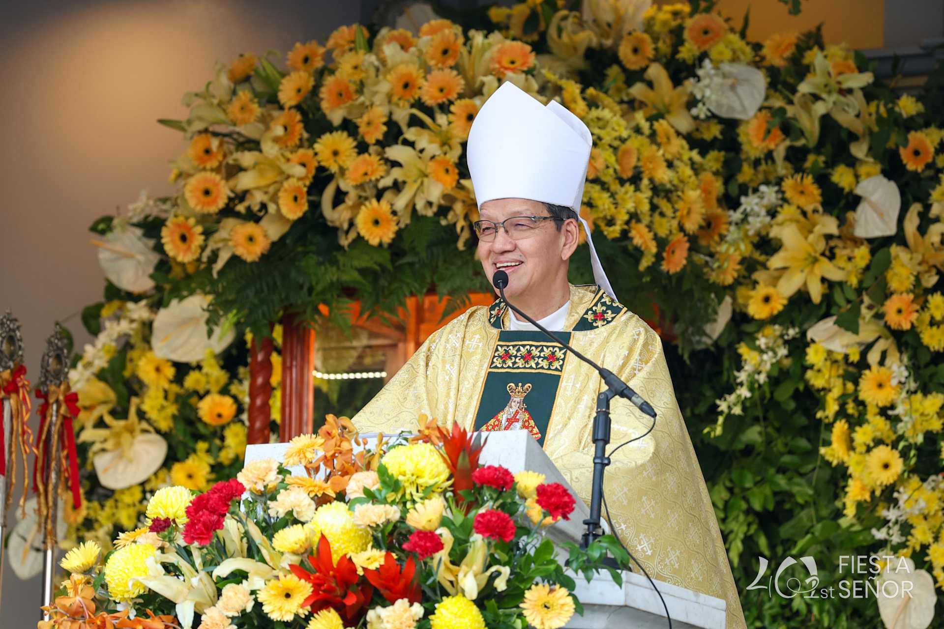 Archbishop Alberto S. Uy of Cebu preaches during the 461st feast of Santo Niño in Cebu, central Philippines, on Jan. 18, 2026. | Credit: Archdiocese of Cebu