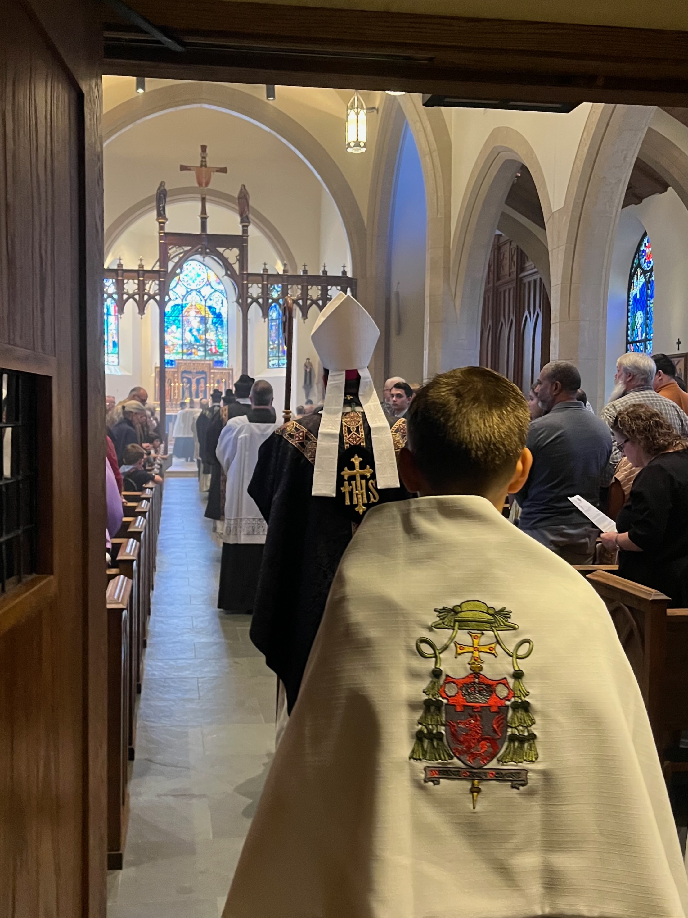Bishop Steven J. Lopes processes into Mass at Our Lady of Walsingham in Houston on All Souls’ Day, Nov. 2, 2025. | Credit: Amira Abuzeid/EWTN News
