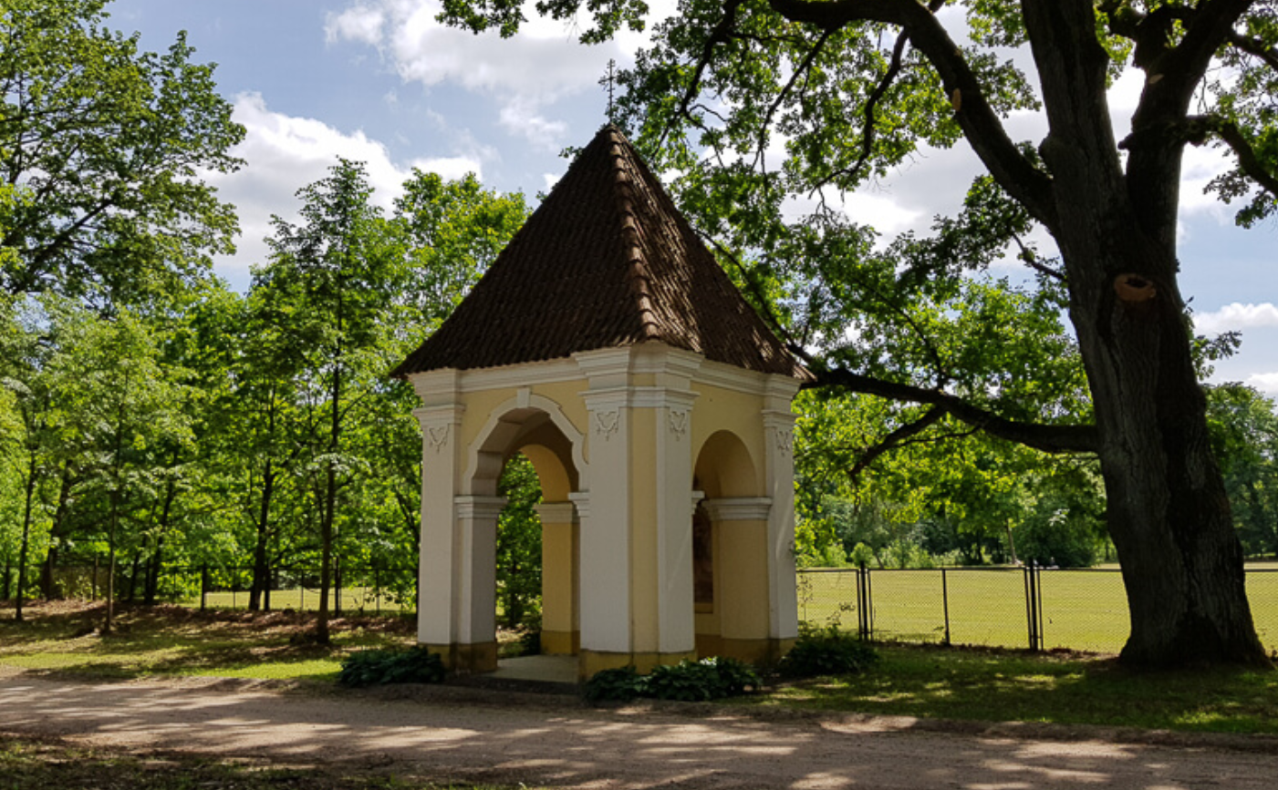 Jesus comforting the weeping women, the 28th station of the Vilnius Calvary Way of the Cross in Vilnius, Lithuania. | Credit: Vilnius Calvary Parish
