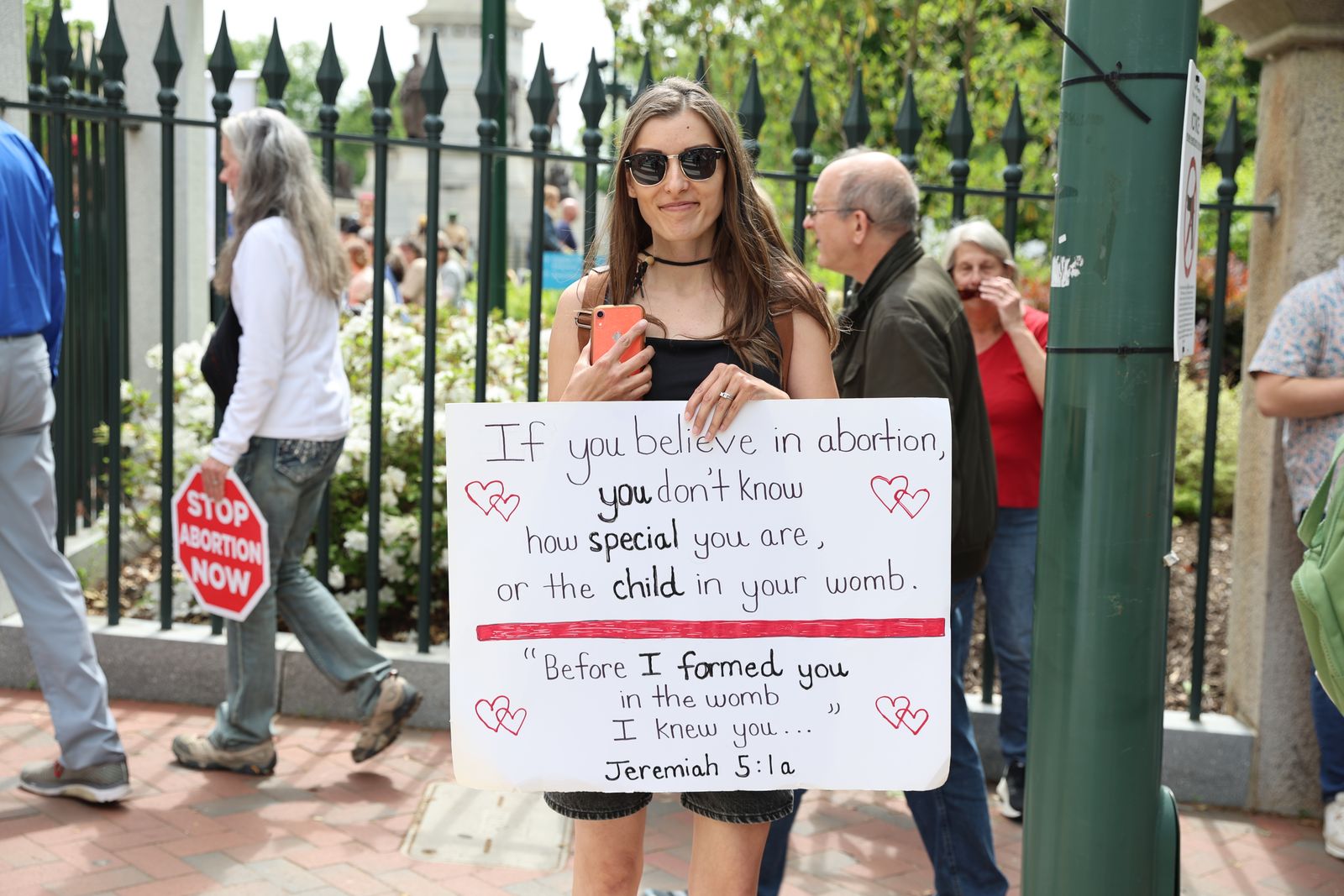A woman holds pro-life sign at the Virginia March for Life in Richmond on April 22, 2026. | Credit: The Family Foundation Action