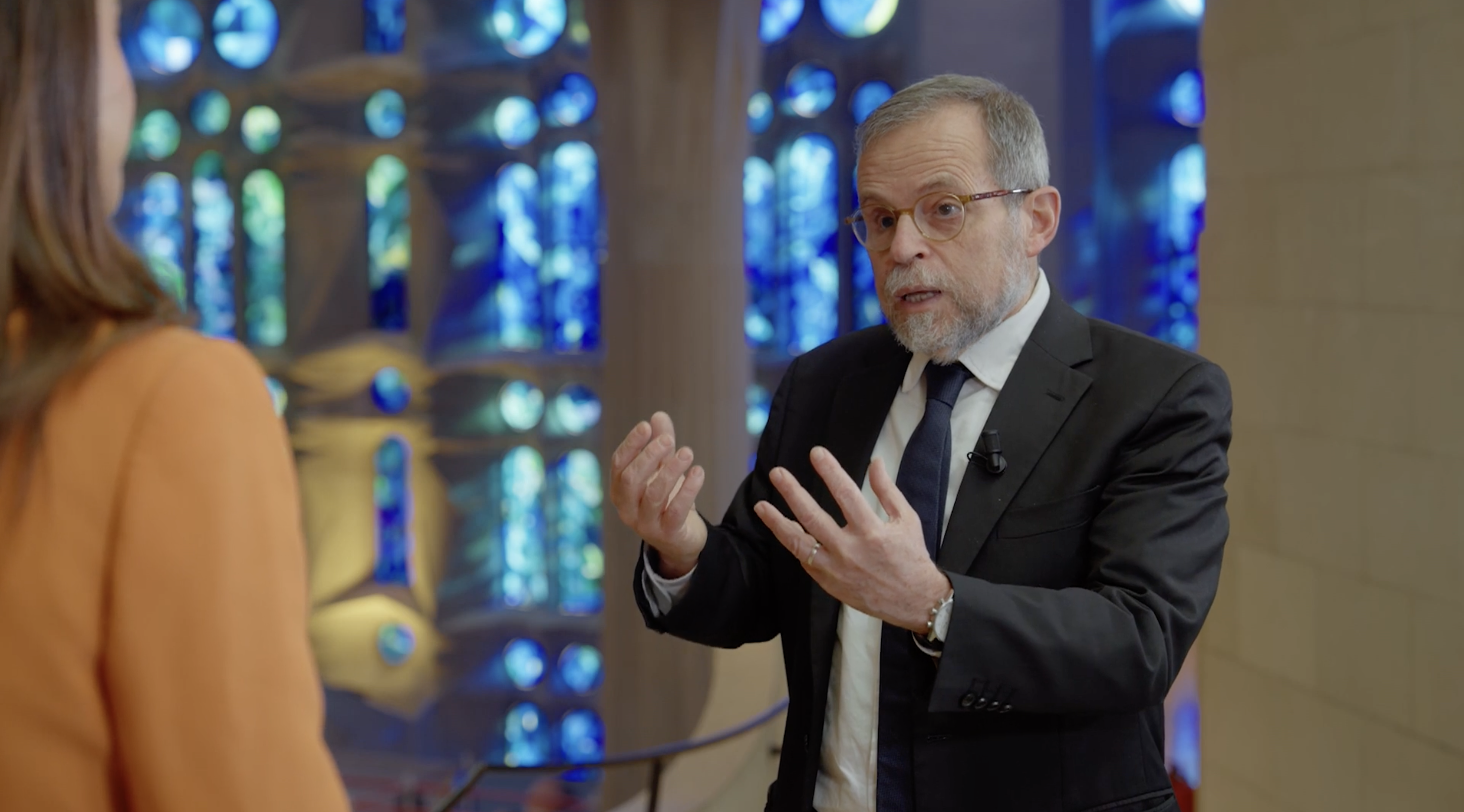 Jordi Faulí, the seventh architect of the Basílica de la Sagrada Família in Barcelona, Spain, speaks to EWTN News on April 8, 2026. | Credit: Alessio di Cintio and Anthony Johnson/EWTN News