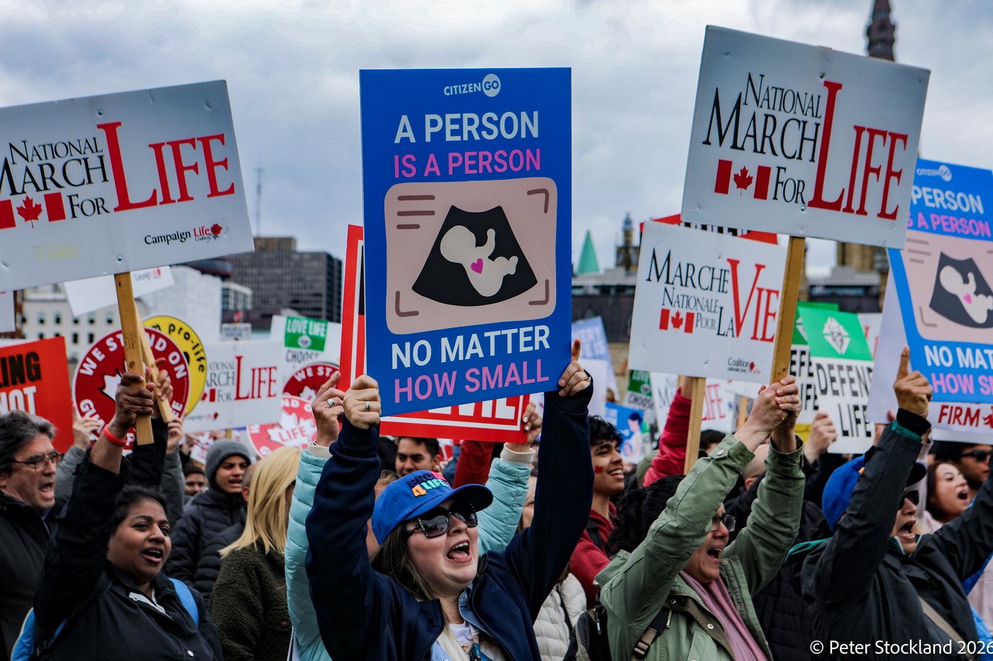 Some of the crowd on Parliament Hill for the March for Life, on May 14, 2026, in Ottawa. | Credit: Peter Stockland