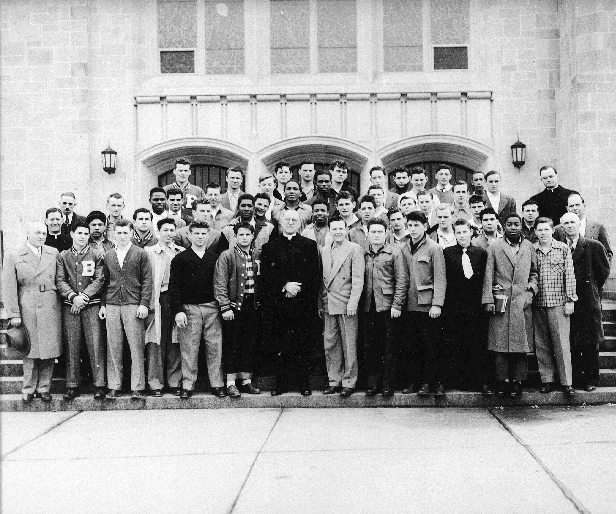 Father Edward J. Flanagan and the Boys Town class of 1948. Photo courtesy of Boys Town.