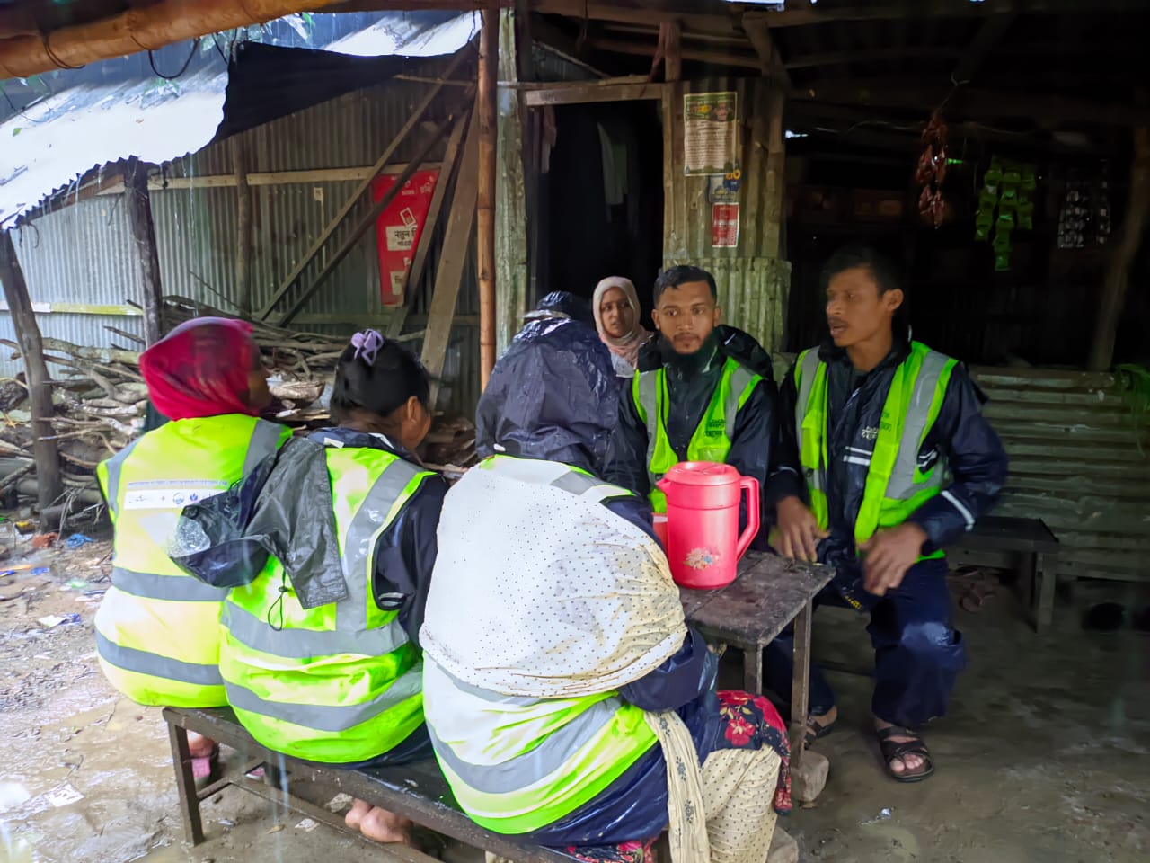 Caritas Bangladesh staff and volunteers at a camp in Cox’s Bazar, Bangladesh, in July 2026. | Credit: Photo courtesy of Caritas Bangladesh