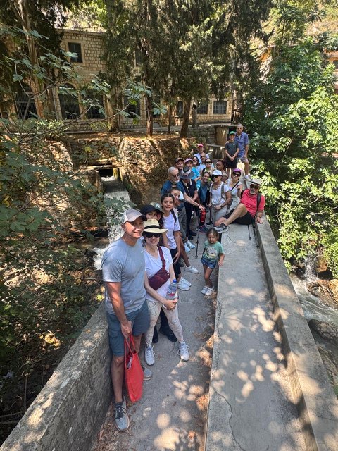 Pilgrims making their way along the St. Charbel Trail, known in the region as Darb Mar Charbel, pause for a photo. The trail winds its way through Lebanon’s most striking natural and spiritual landscapes, linking monasteries, villages, and historic sites associated with St. Charbel and the Maronite tradition. | Credit: Father Michael Sliney, LC